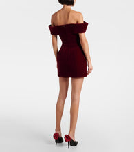 David Koma Off-shoulder velvet minidress