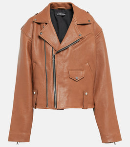 David Koma Oversized leather jacket