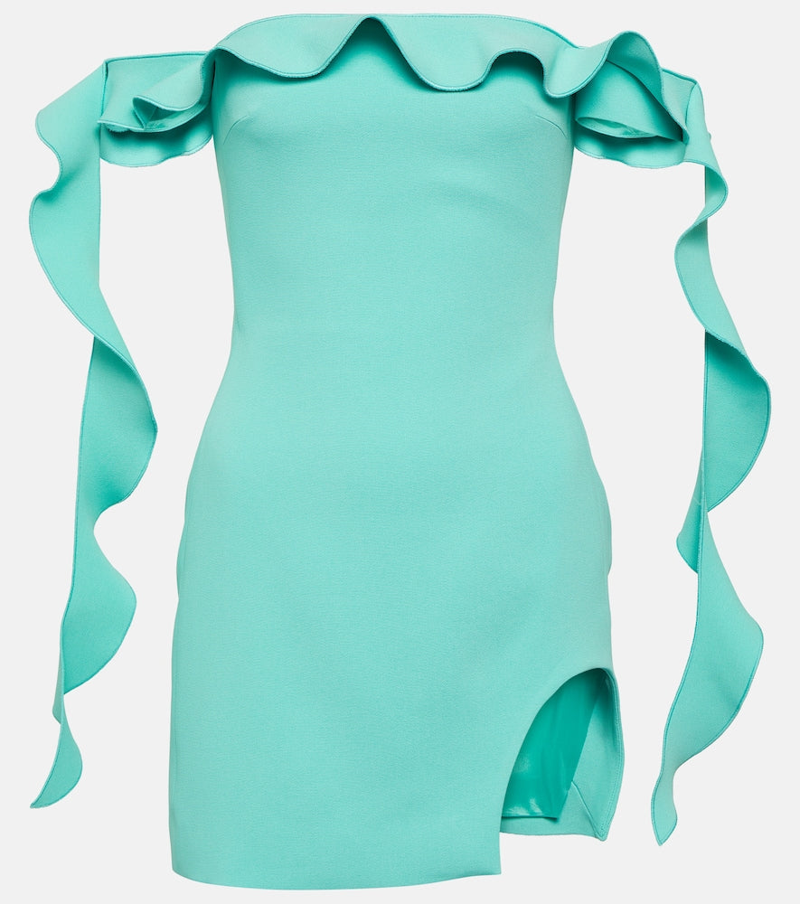 David Koma Ruffled minidress. David Koma 荷叶边迷你连衣裙