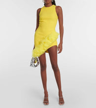 David Koma Ruffled virgin wool crêpe minidress