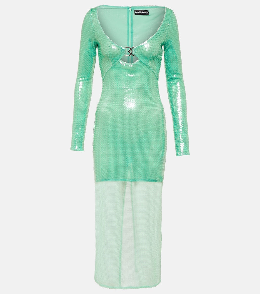 David Koma Sequined midi dress. David Koma 亮片中长连衣裙