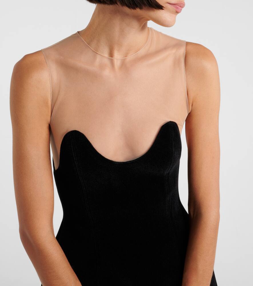 David Koma Wave tulle minidress