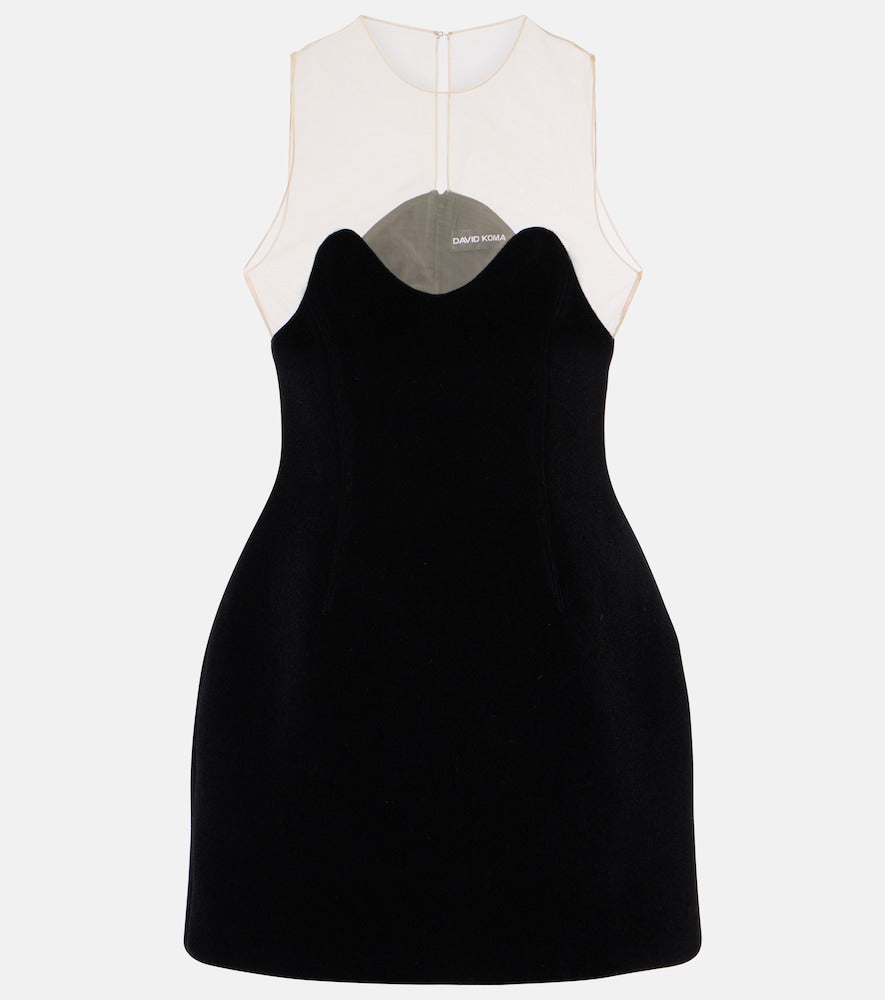 David Koma Wave tulle minidress. David Koma Wave 薄纱迷你连衣裙