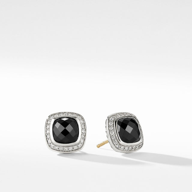 David Yurman Albion Earring with Black Onyx and Diamonds, 7mm