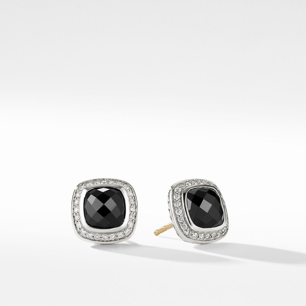 David Yurman Albion Earring with Black Onyx and Diamonds, 7mm