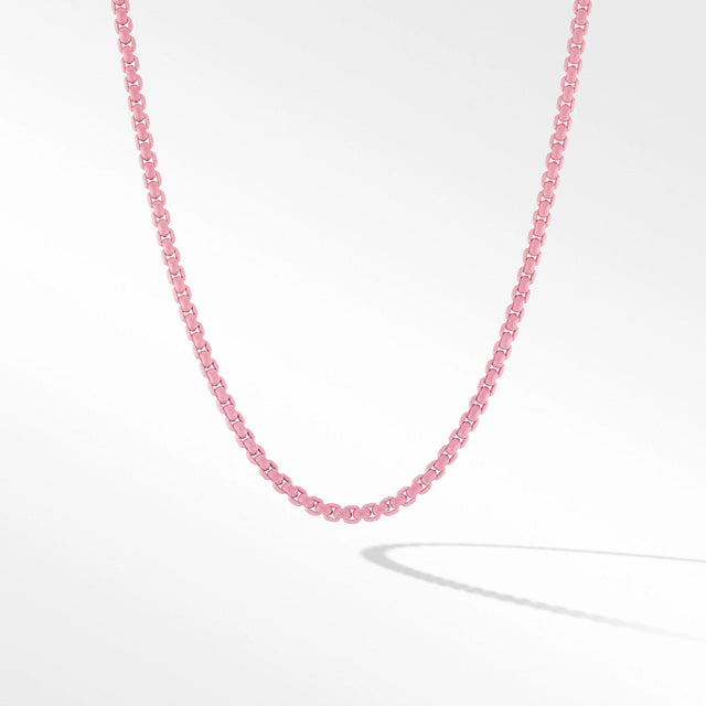 David Yurman Bel Aire Box Chain Necklace in Blush with 14K Yellow Gold Accent | 15.5 Inches