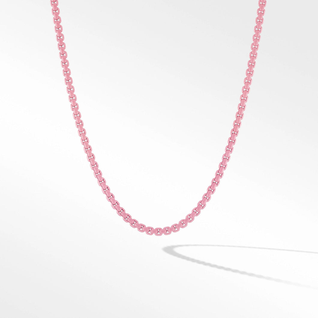 David Yurman Bel Aire Box Chain Necklace in Blush with 14K Yellow Gold Accent | 15.5 Inches