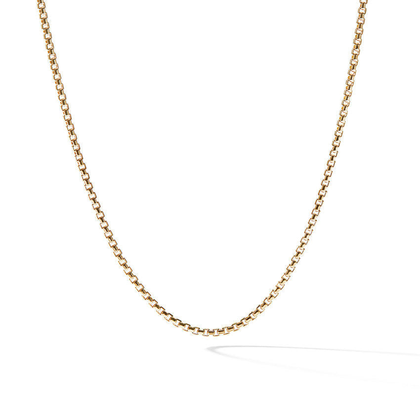 David Yurman Box Chain Necklace in 18K Yellow Gold, 1.7mm - 32 Inches