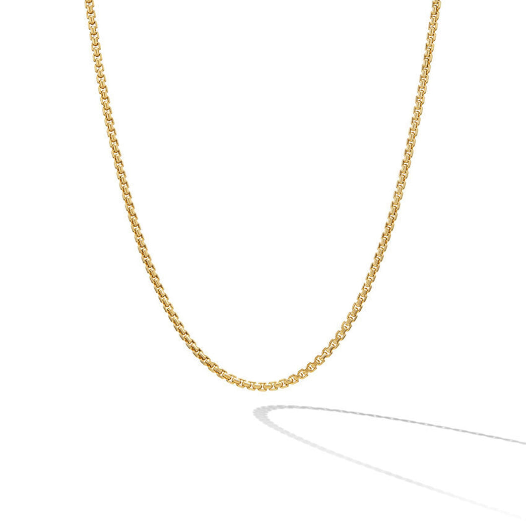 David Yurman Box Chain Necklace in 18K Yellow Gold 1mm - 18 Inches