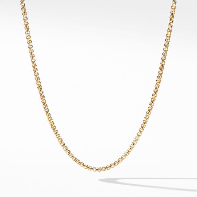 David Yurman Box Chain Necklace in 18K Yellow Gold 22 Inches