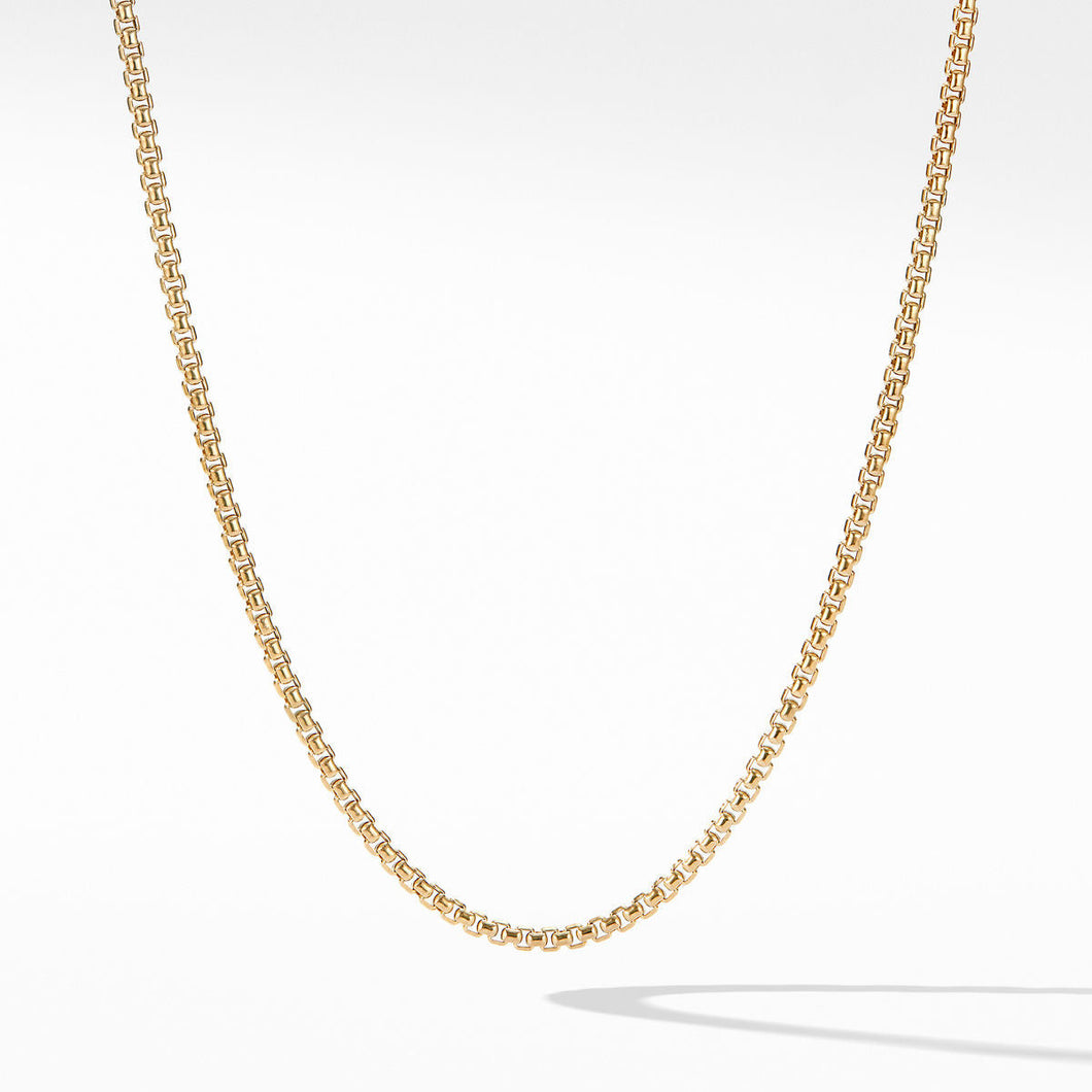 David Yurman Box Chain Necklace in 18K Yellow Gold 22 Inches