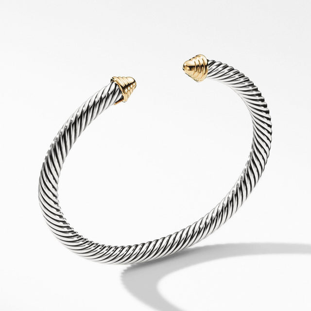David Yurman Cable Classic Collection Bracelet with 14k Yellow Gold, 5mm - Large