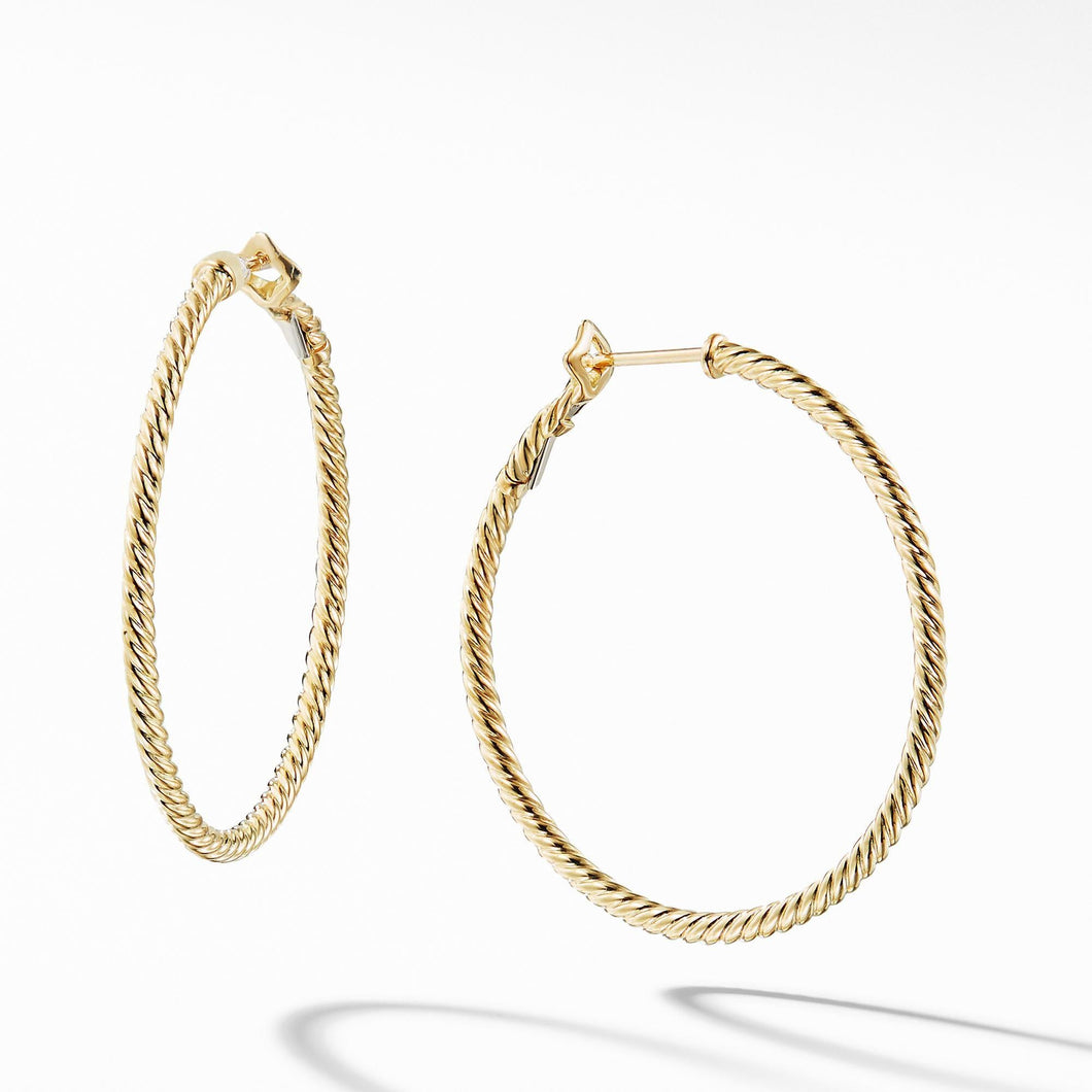 David Yurman Cable Classics Hoop Earrings in 18k Gold