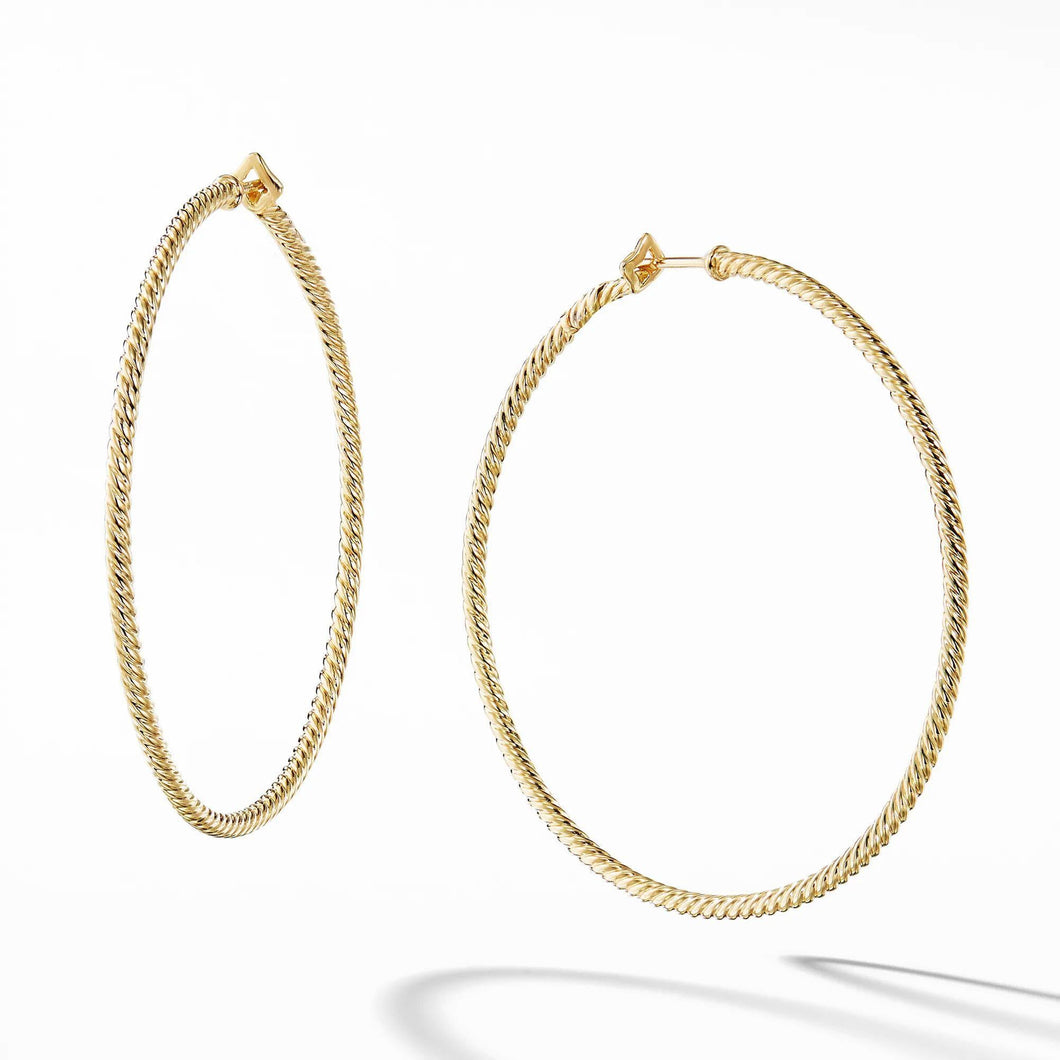 David Yurman Cable Classics Hoop Earrings in 18k Gold