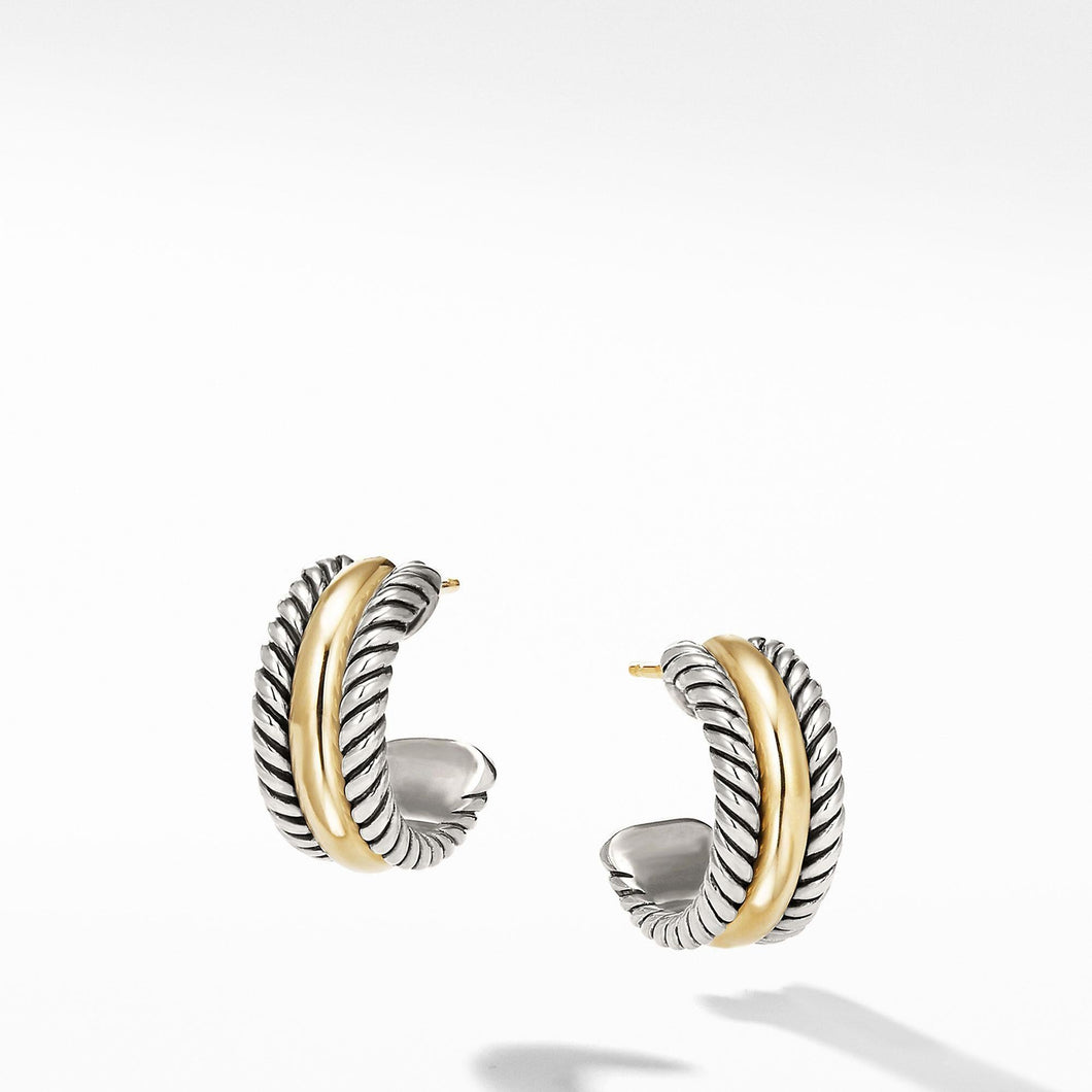 David Yurman Cable Collectibles Hoop Earrings with 14k Gold