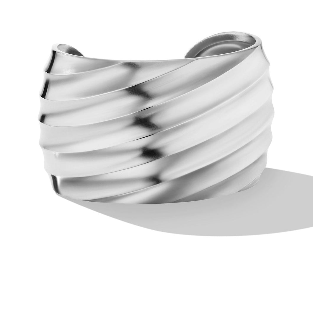 David Yurman Cable Edge Bracelet in Recycled Sterling Silver - Large
