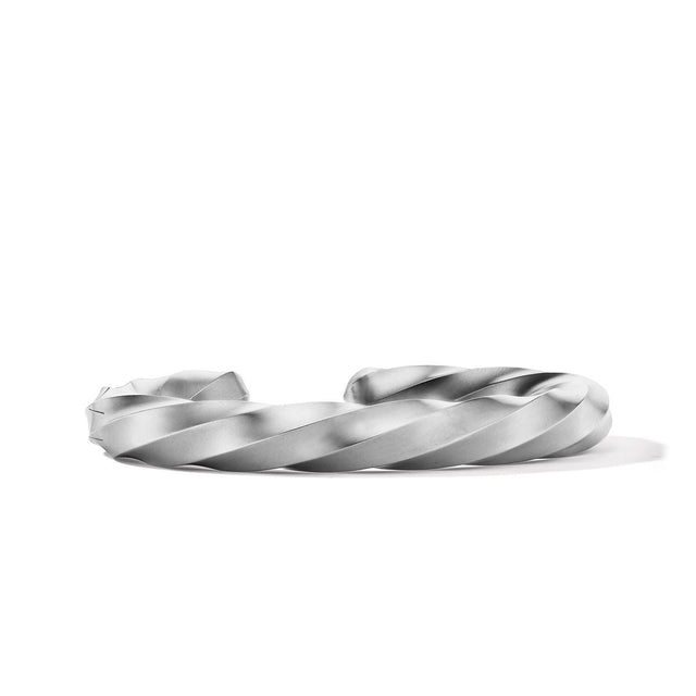 David Yurman Cable Edge Cuff Bracelet in Recycled Sterling Silver - Medium