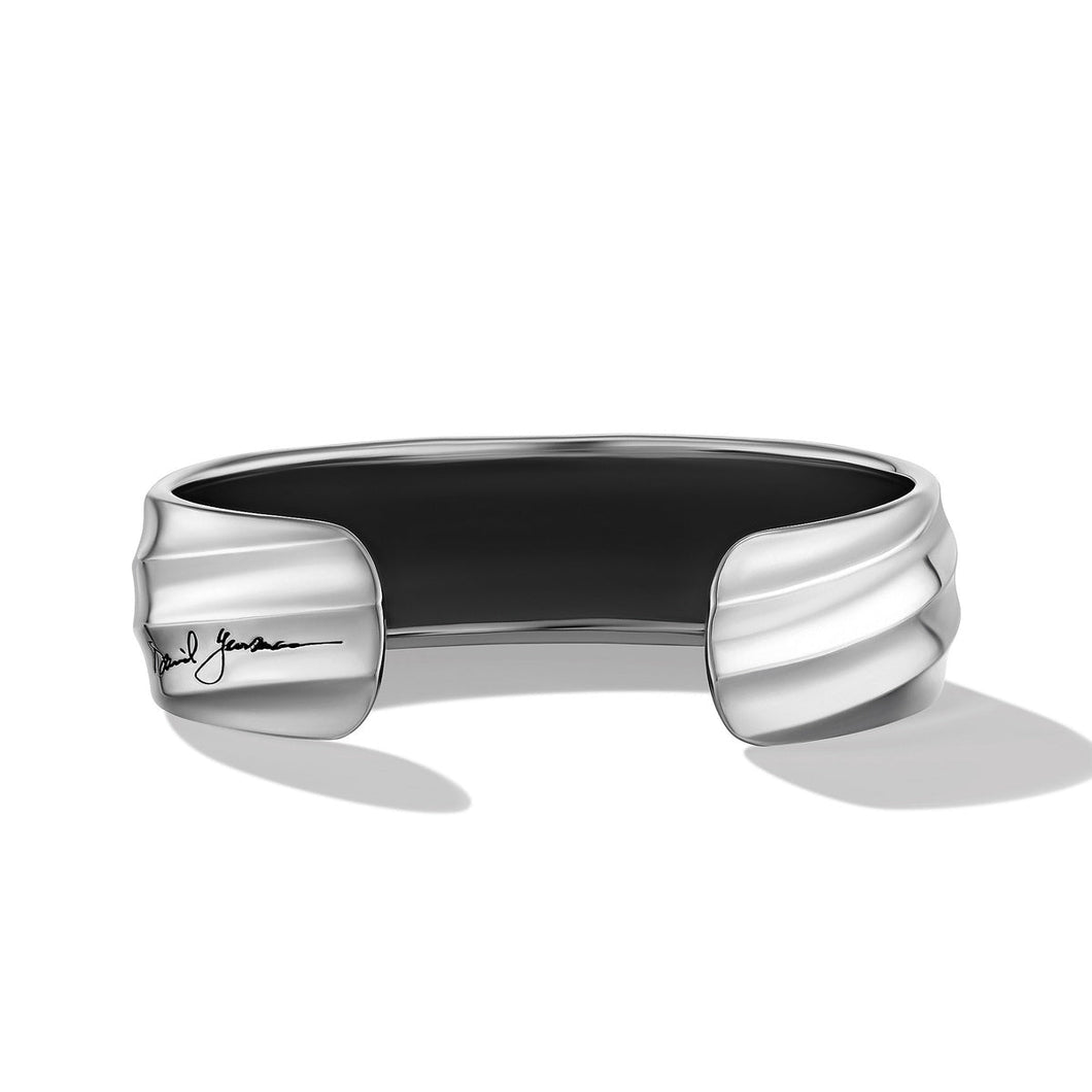 David Yurman Cable Edge Cuff Bracelet in Recycled Sterling Silver - Medium