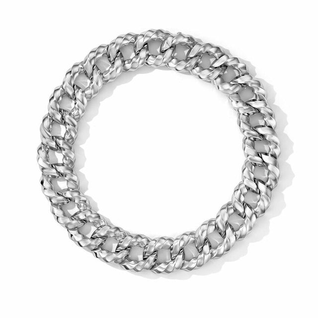 David Yurman Cable Edge Curb Chain Necklace in Recycled Sterling Silver | Large