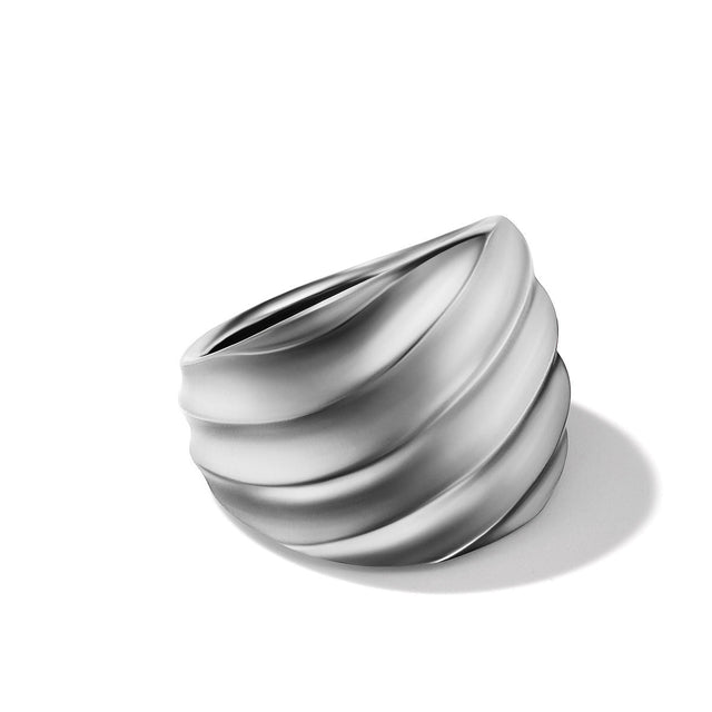 David Yurman Cable Edge Saddle Ring in Recycled Sterling Silver - Size 7