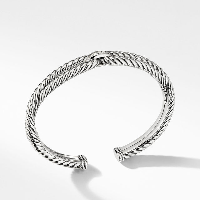 David Yurman Cable Loop Bracelet with Diamonds, 9mm - Medium