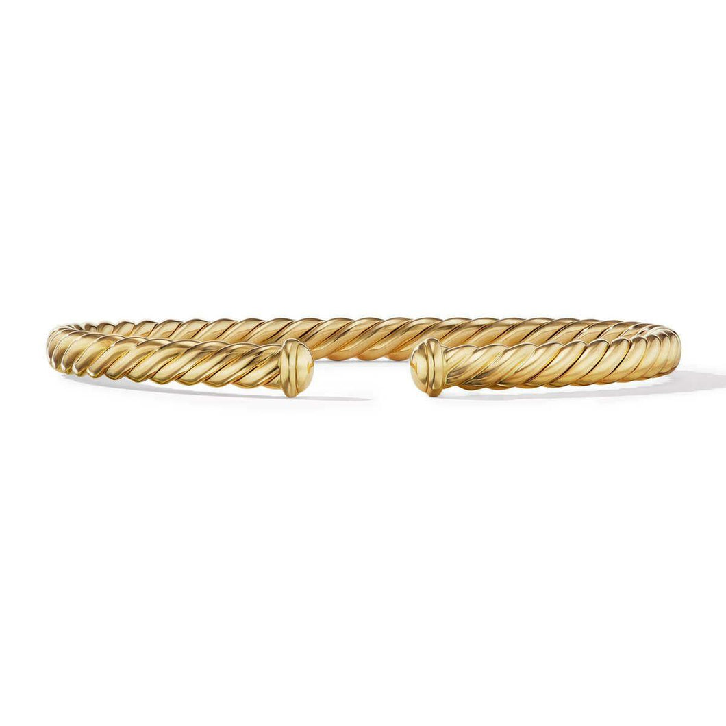 David Yurman Cablespira Oval Bracelet in 18K Yellow Gold - Small