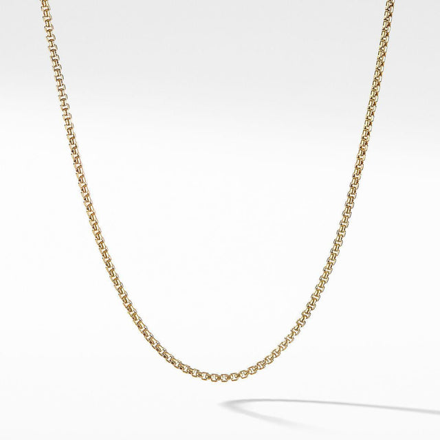 David Yurman Chain Collection Baby Box Chain Necklace in 18K Gold, 1.7mm