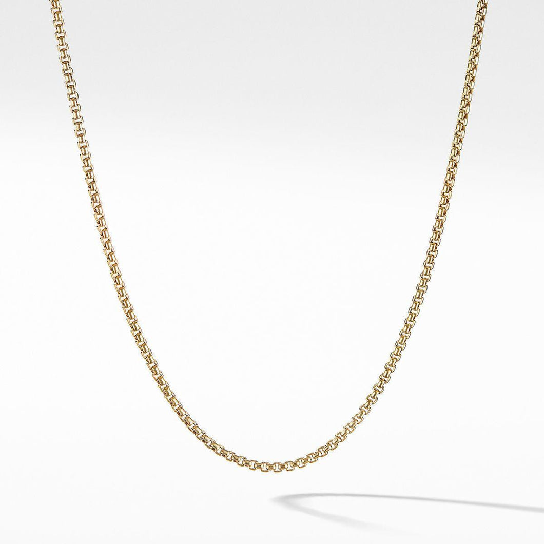 David Yurman Chain Collection Baby Box Chain Necklace in 18K Gold, 1.7mm