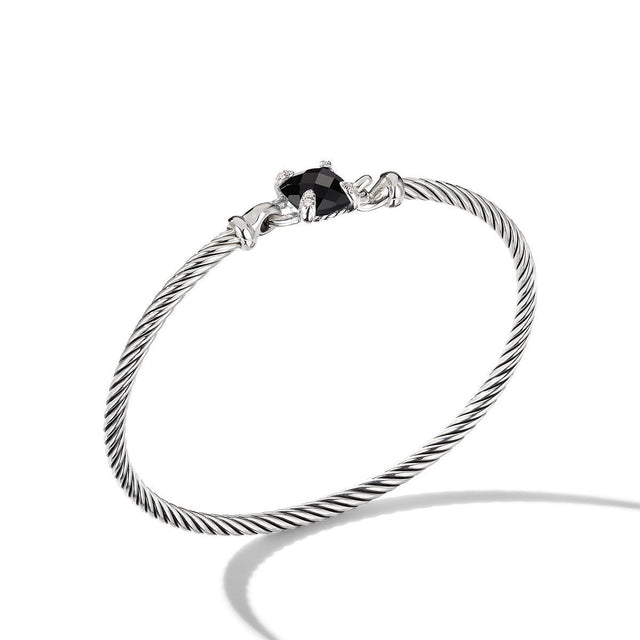 David Yurman Chatelaine Bracelet with Black Onyx and Diamonds - Large