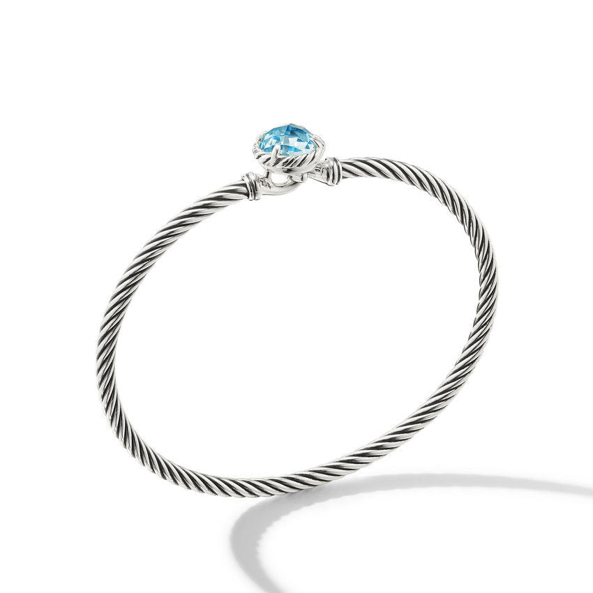 David Yurman Chatelaine Bracelet with Blue Topaz - Medium