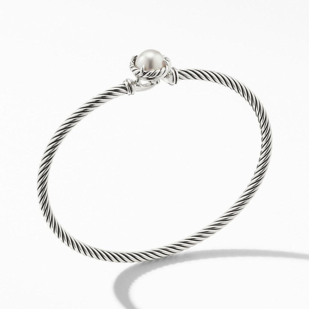 David Yurman Chatelaine Bracelet with Pearl - Medium