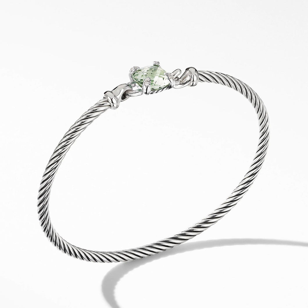 David Yurman Chatelaine Bracelet with Prasiolite and Diamonds - Medium