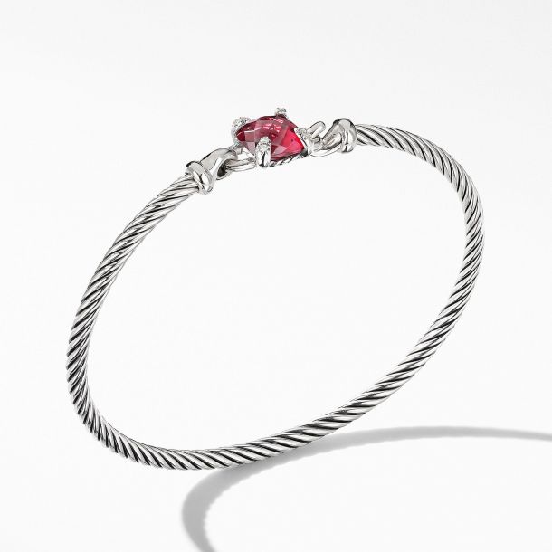 David Yurman Chatelaine Bracelet with Rhodolite Garnet and Diamonds