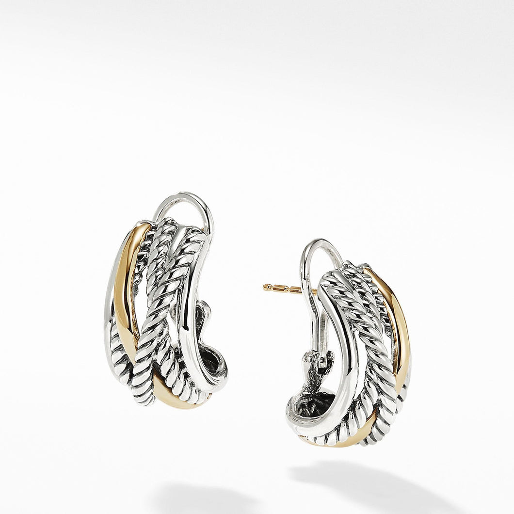 David Yurman Crossover Collection Earrings with 14k Yellow Gold
