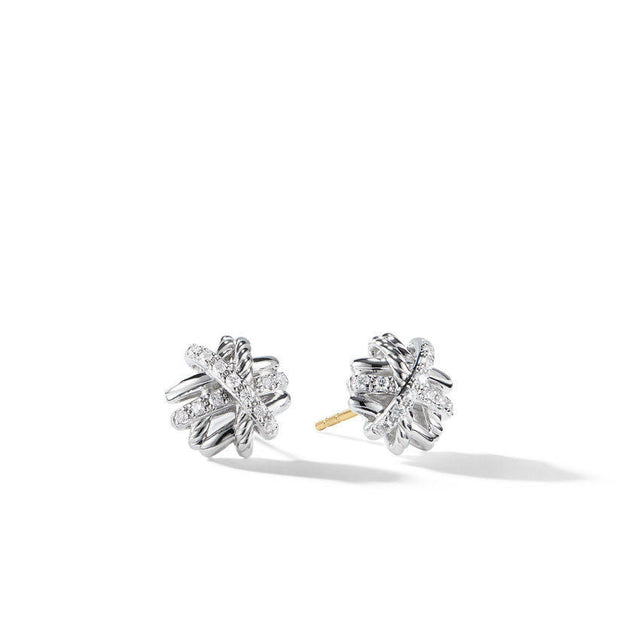 David Yurman Crossover Collection Earrings with Diamonds