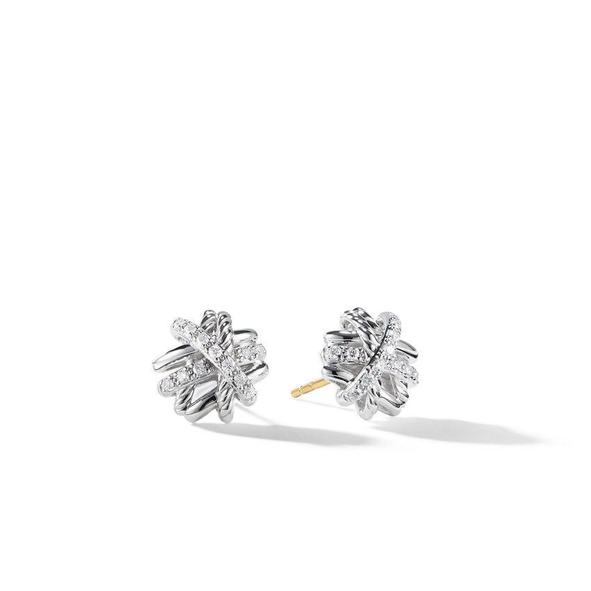 David Yurman Crossover Collection Earrings with Diamonds