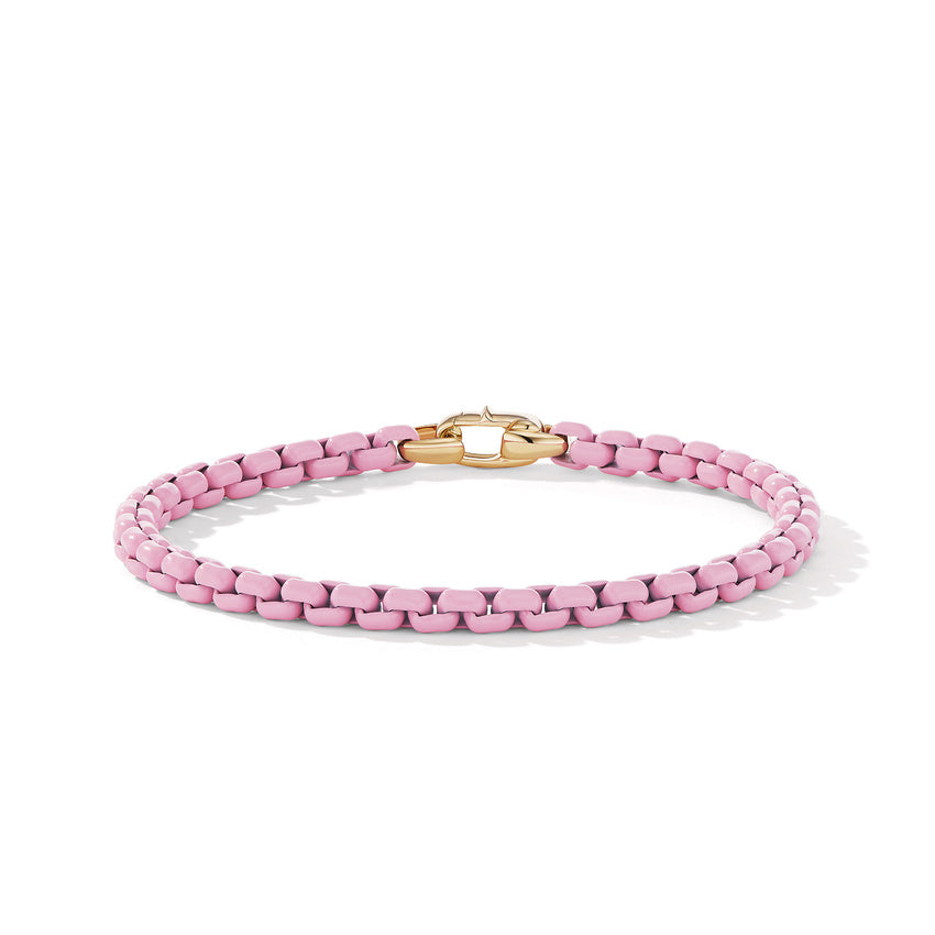 David Yurman DY Bel Aire Chain Bracelet in Blush with 14K Yellow Gold Accent | Size Large