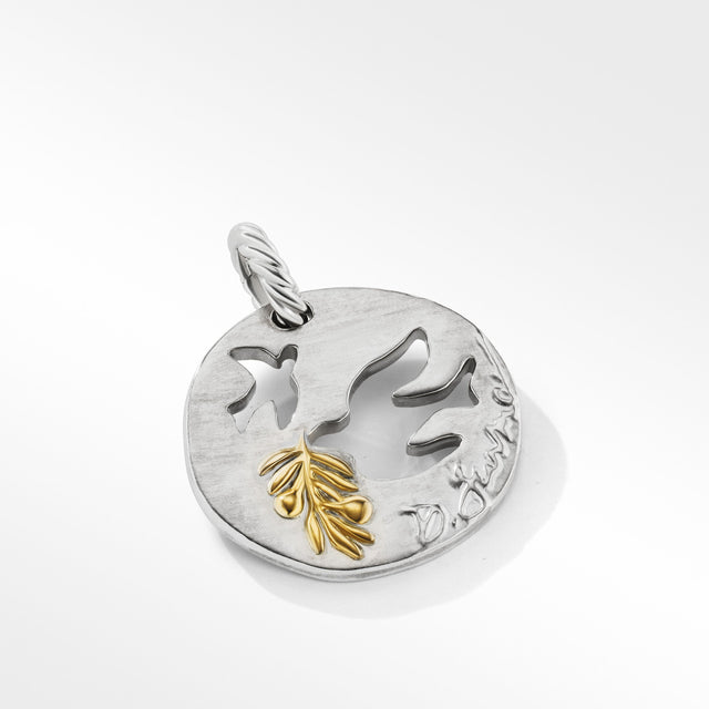 David Yurman DY Elements Dove Pendant with 18K Yellow Gold