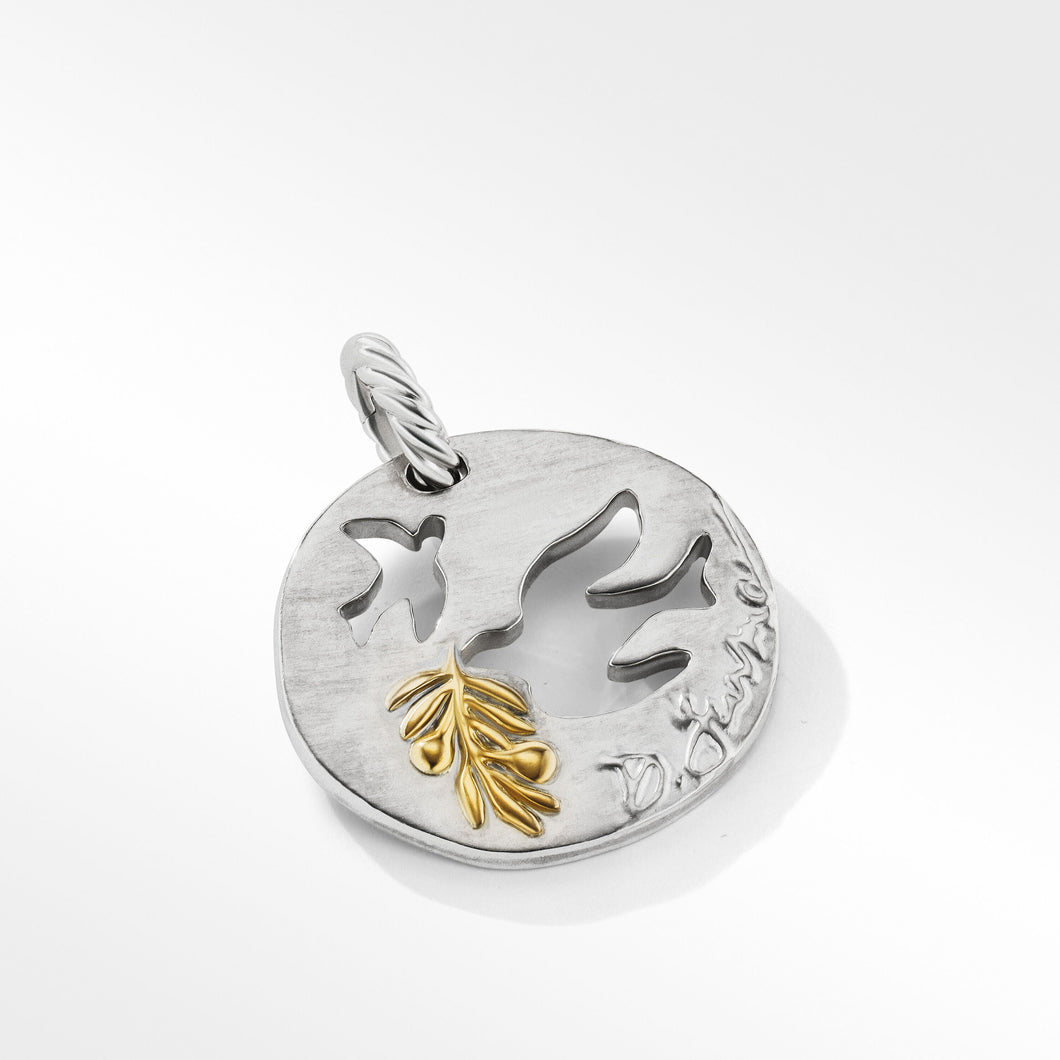 David Yurman DY Elements Dove Pendant with 18K Yellow Gold