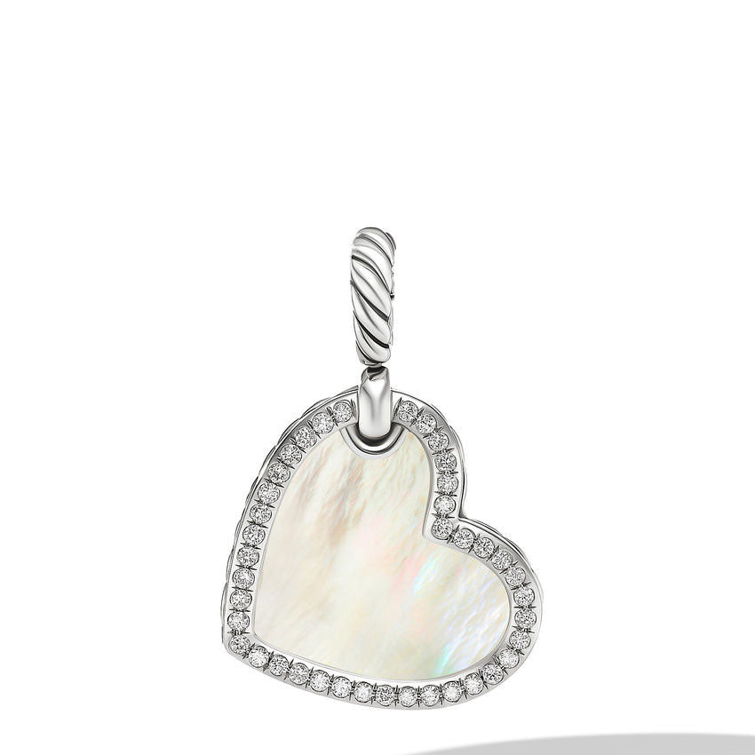 David Yurman DY Elements Heart Amulet with Mother of Pearl and Pave Diamonds