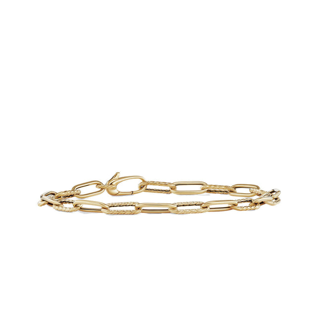 David Yurman DY Madison Chain Bracelet in 18K Yellow Gold - Medium