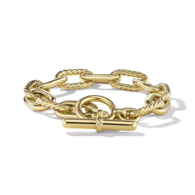 David Yurman DY Madison Toggle Chain Bracelet in 18K Yellow Gold - Medium