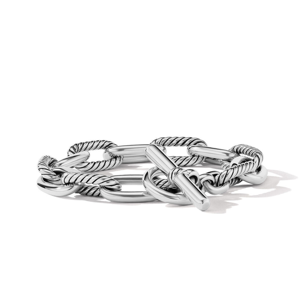 David Yurman DY Madison Toggle Chain Bracelet with 18K Yellow Gold - Small