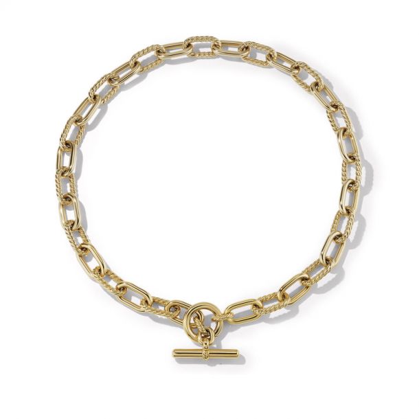 David Yurman DY Madison Toggle Chain Necklace in 18K Yellow Gold - Size 20