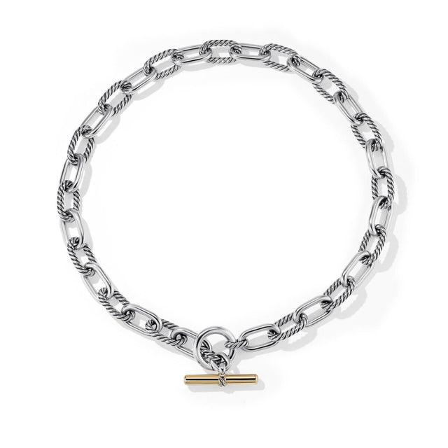 David Yurman DY Madison Toggle Chain Necklace with 18K Yellow Gold - 20 Inches