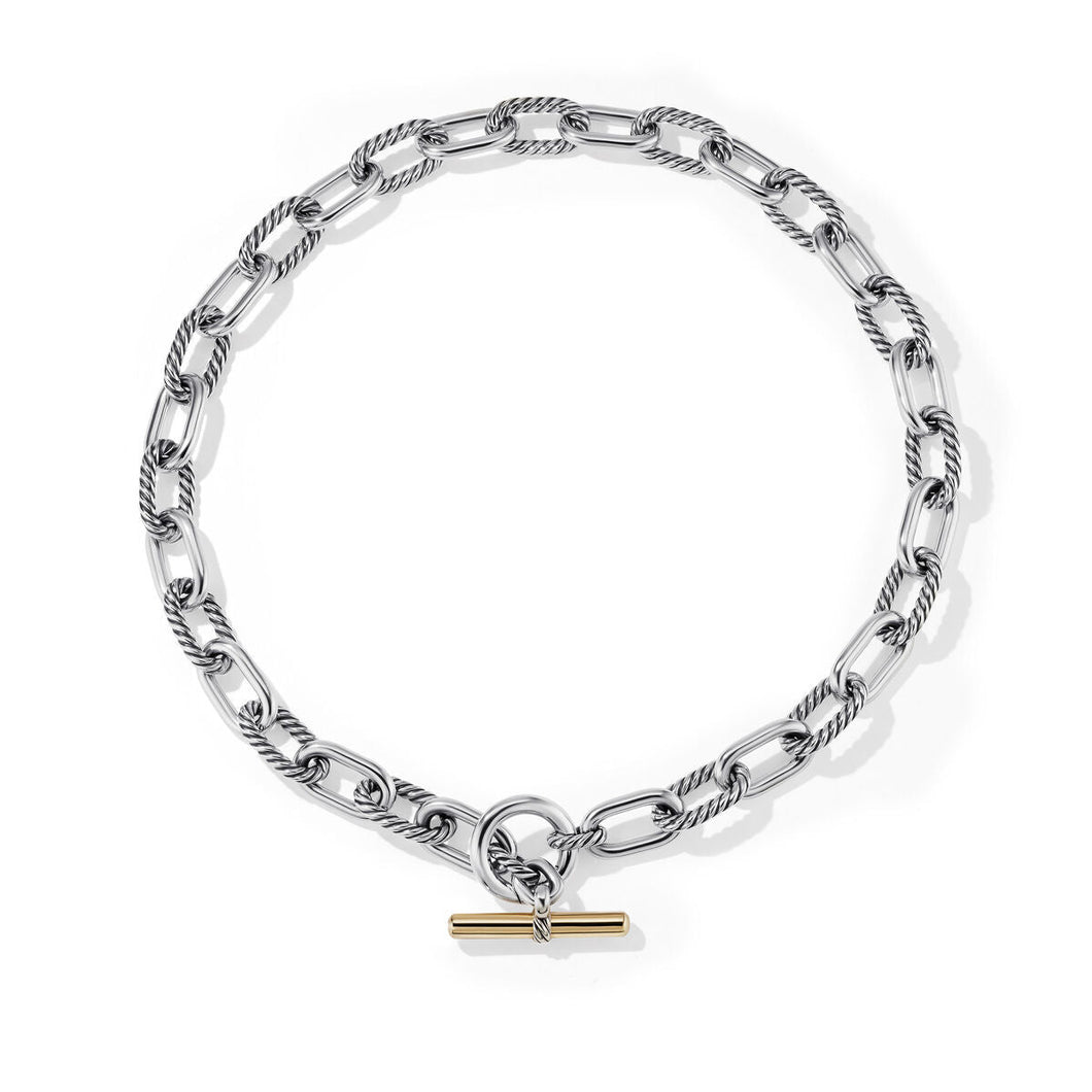 David Yurman DY Madison Toggle Chain Necklace with 18K Yellow Gold