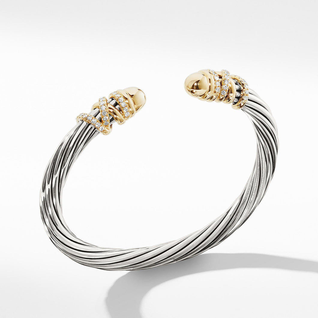 David Yurman Helena Bracelet with Gold Dome and Diamonds