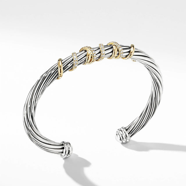 David Yurman Helena Center Station Bracelet with 18k Gold and Diamonds