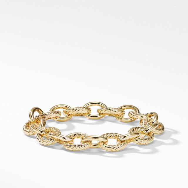 David Yurman Large Oval Link Bracelet in 18k Gold - 7.5