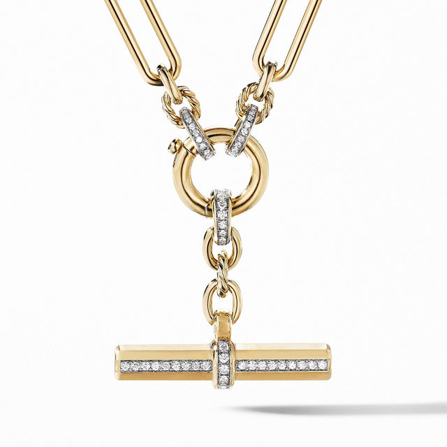 David Yurman Lexington Chain Necklace in 18k Yellow Gold with Diamonds, 20 inches